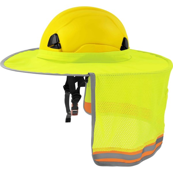 Ironwear High Visibility Sun Shade with Reflective Binding Lime 3983FR-L